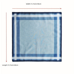 6 Pack 39 Men's Vintage Handkerchief Satin Technology Soft Sweat-absorbing