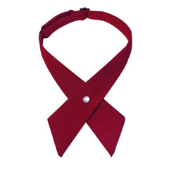Solid Cross Tie Adjustable Bow Tie Girls Tie Women Accessories