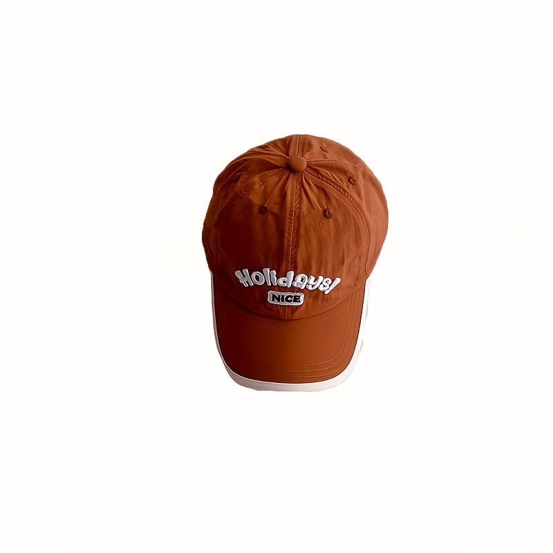 Kids Embroidered Baseball Cap, Quick Drying, Soft Top