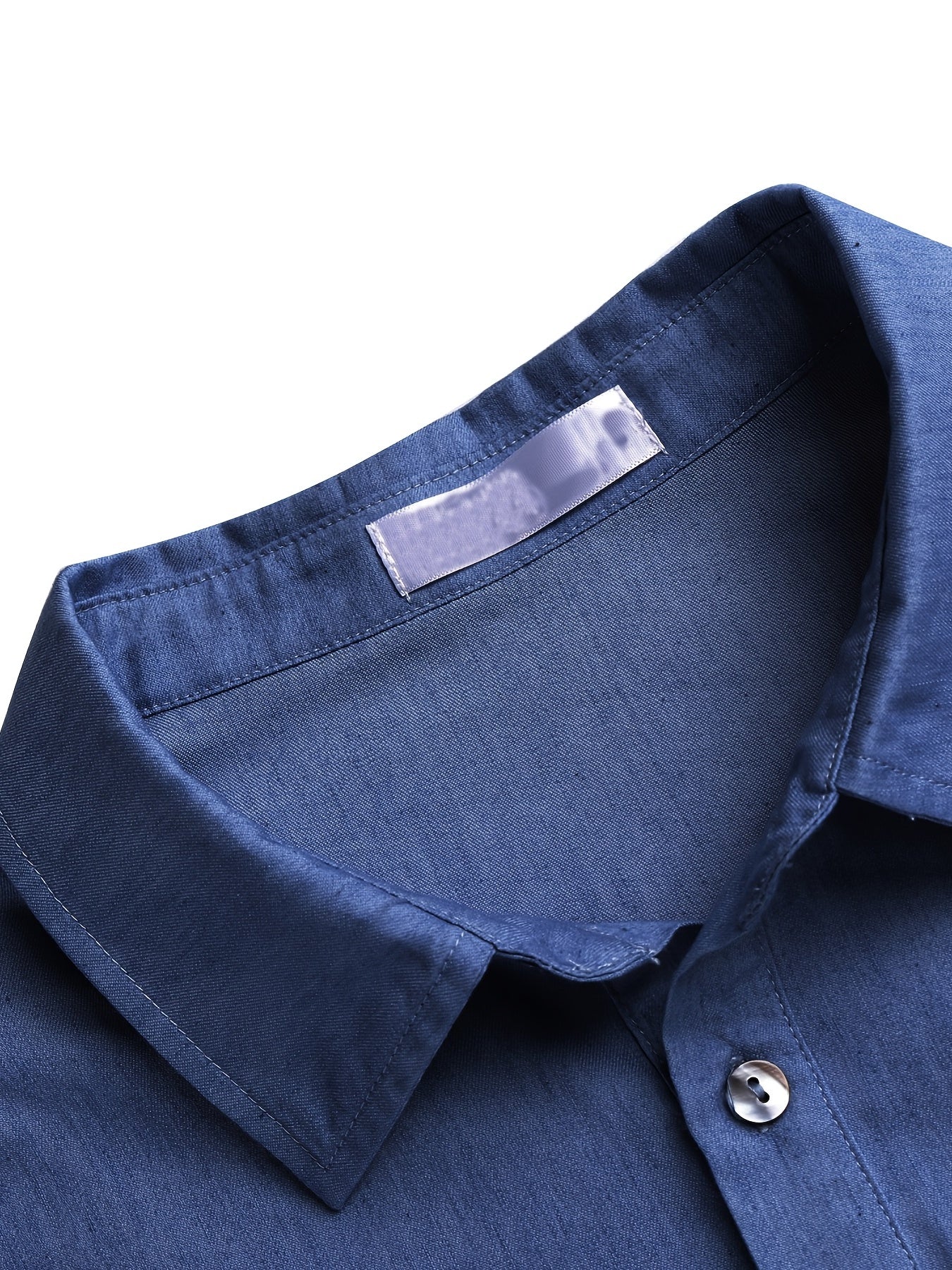 Short Sleeves Denim Top Button Front Lapel Casual Denim Shirt