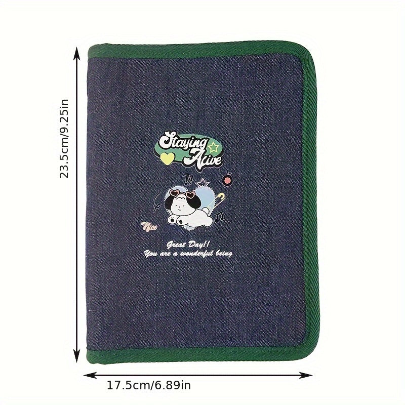 A5 Retro Denim Journal Book Removable Good Looking Diary Notebook