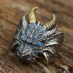 Retro Dragon Head Men's Ring Gift Men's Single Ring