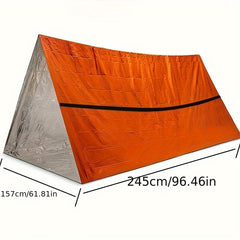 Emergency Shelter Survival Bivy Tube Tent Kit Thermal Blanket SOS Sleeping Bag