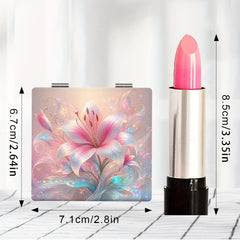 Portable Floral Series Makeup Mirror Compact Travel Mirror