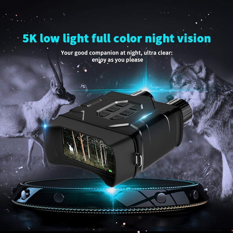 Night Vision Binoculars 10x Digital Zoom 5k Ultra Hd Low Light Infrared 800m Lar