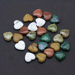 5pcs Natural Crystal Love Heart Shaped Yoga Stone Healing Crystal