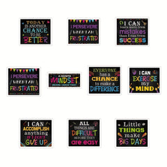 10pcs Inspirational Quotes Stickers for Laptop Skateboard Phone Case Guitar