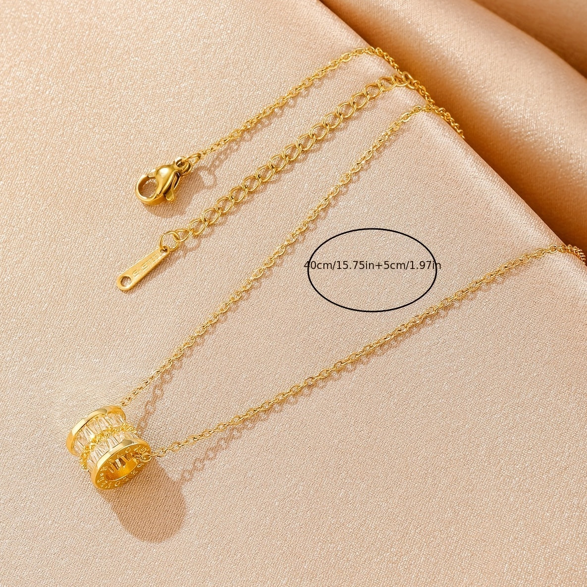 Stainless Steel Rhinestone Waist Necklace for Men and Women