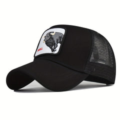 Bull Cash Cartoon Baseball Cap Animal Embroidery Patch Trucker Hat