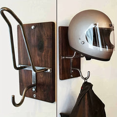 Wooden Helmet Hook Motorcycle Hat Storage Rack Coat Hook