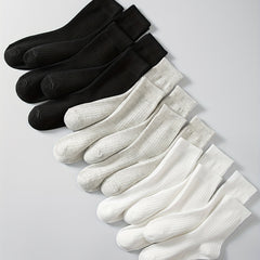 15 Pairs Solid Socks Breathable & Comfy All-match Women's Stockings Hosiery