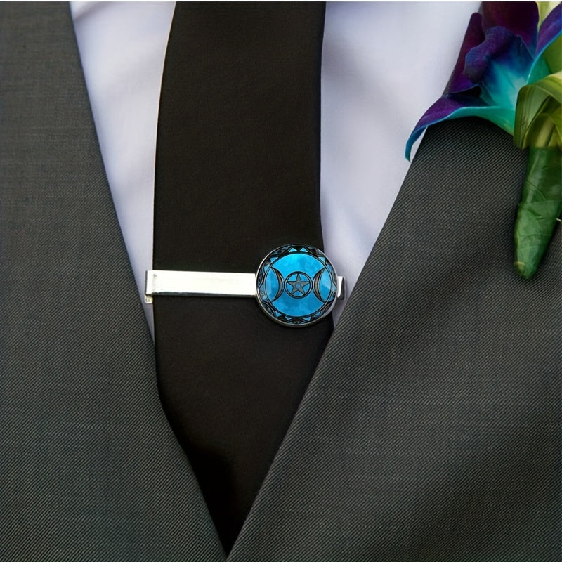 Alloy Triple Moon Goddess Tie Clip