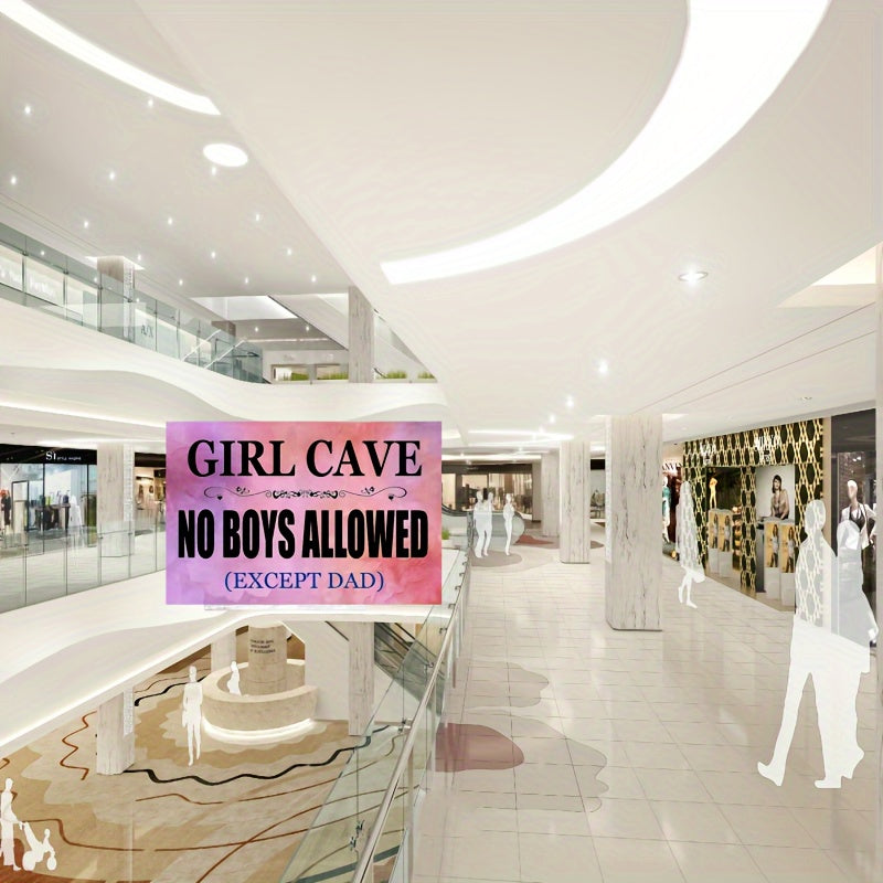 Funny Girl Cave Sign Wall Decor Bar Daughter Pink No Boys Allowed Bedroom Door