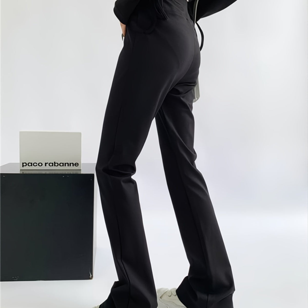 Women's Solid Stretchy High Waist Pants