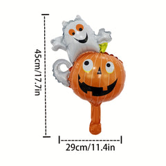 1pc Halloween Ghost Balloon & Pumpkin Foil Balloon