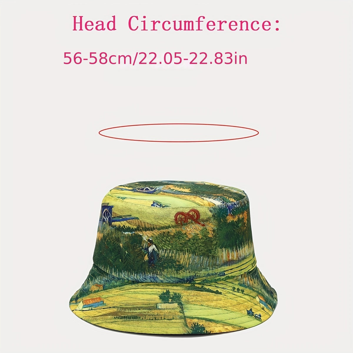 Oil Painting Fisherman Hat Bucket Hat Outdoor Sunshade Sunscreen