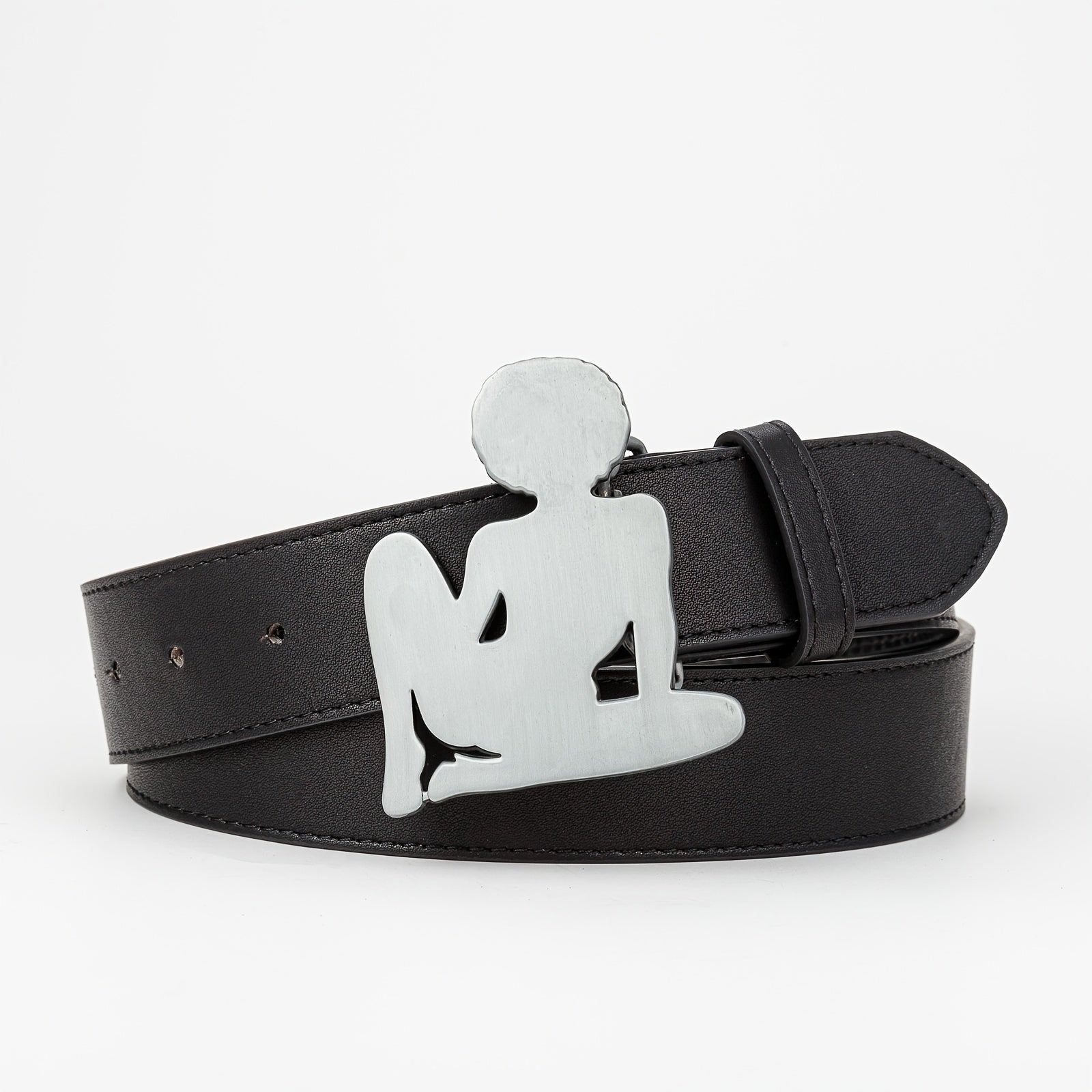  Punk Belt Stylish Character Buckle PU Belt
