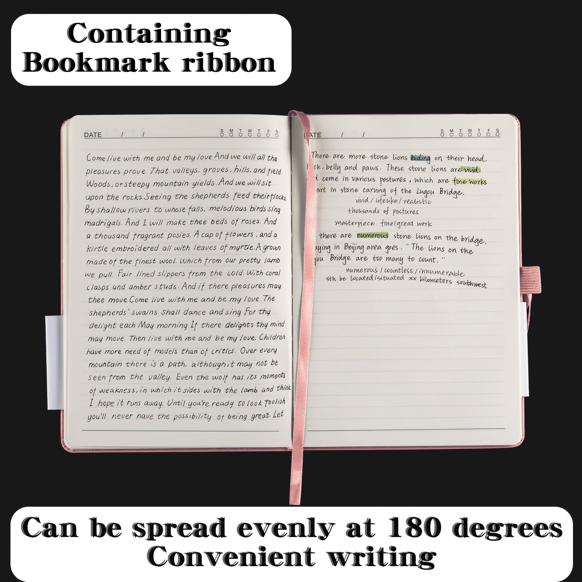 A5A6 Strap Book Notebook Portable Solid Notepad