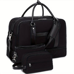 Large Capacity Lightweight Carry on Bag Set Canvas Luggage Weekender Gym Bag