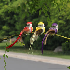 12pcs Feather Bird Ornaments for Christmas Tree Garden Decoration