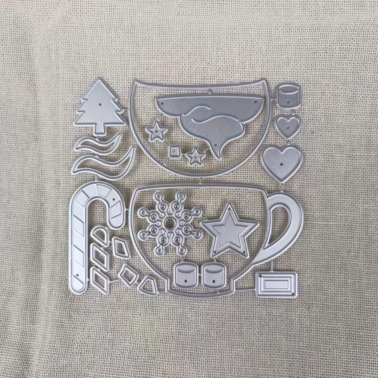 1pc Christmas Teacup Metal Cutting Die DIY Card Scrapbook Decoration