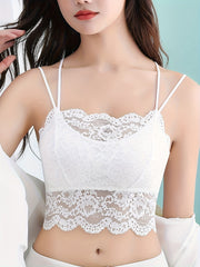 Lace Wireless Bra Scalloped Trim Women's Lingerie