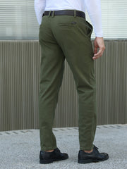Men's Micro Stretch Solid Straight Trousers