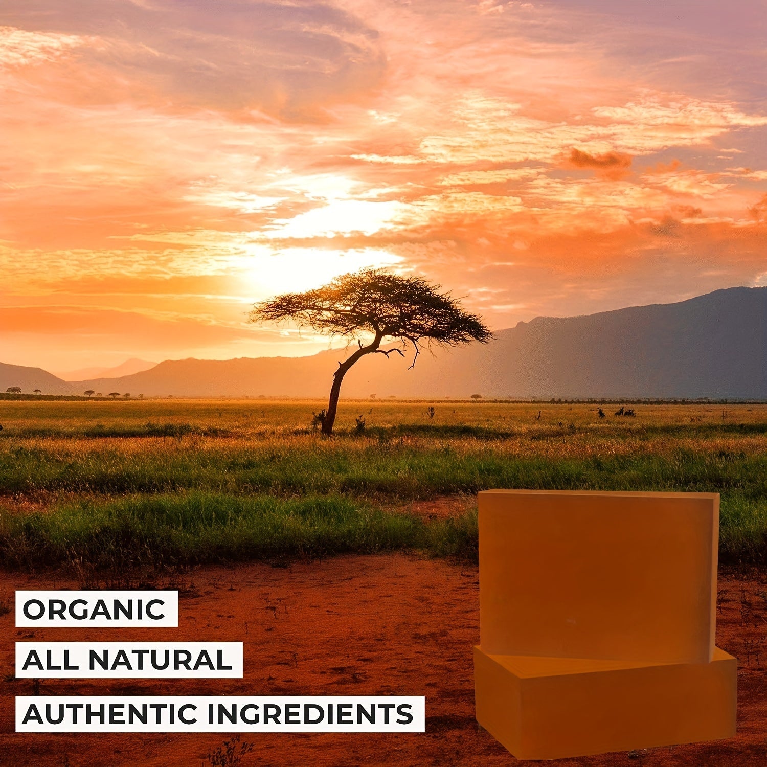 Set of 4 65g African Soap Bars for Hair, Face, and Body