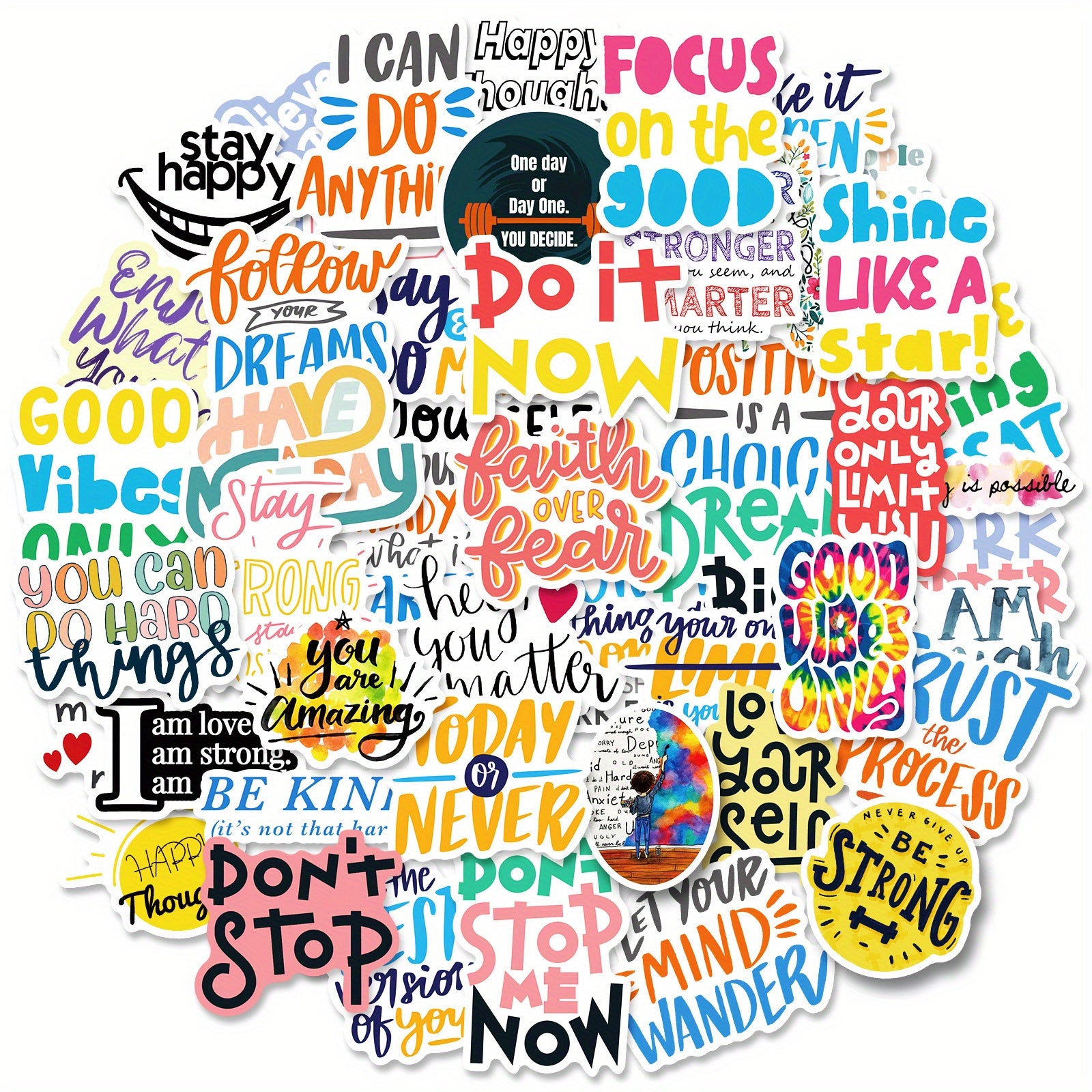 50pcs Motivational Stickers for Teachers Classroom Waterproof Scrapbook