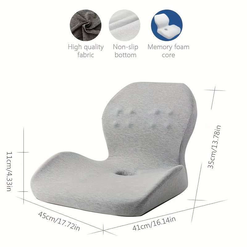Memory Foam Car Lumbar Support Cushion - Relieve Back Pain & Hemorrhoids