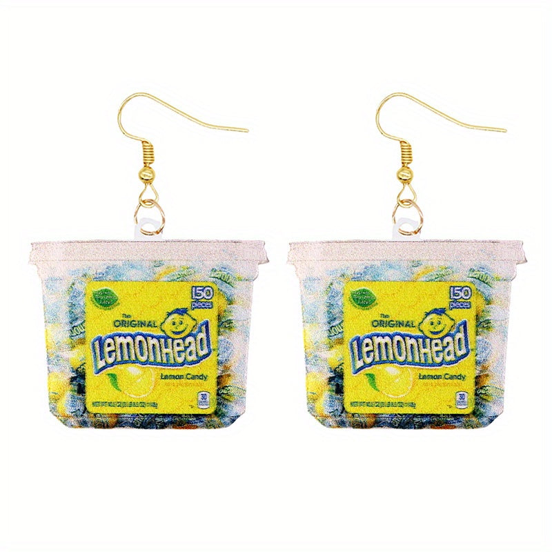 Funny Snack Bag Dangle Earrings Chip Candy Cookie Chocolate Bag Hip Hop Style