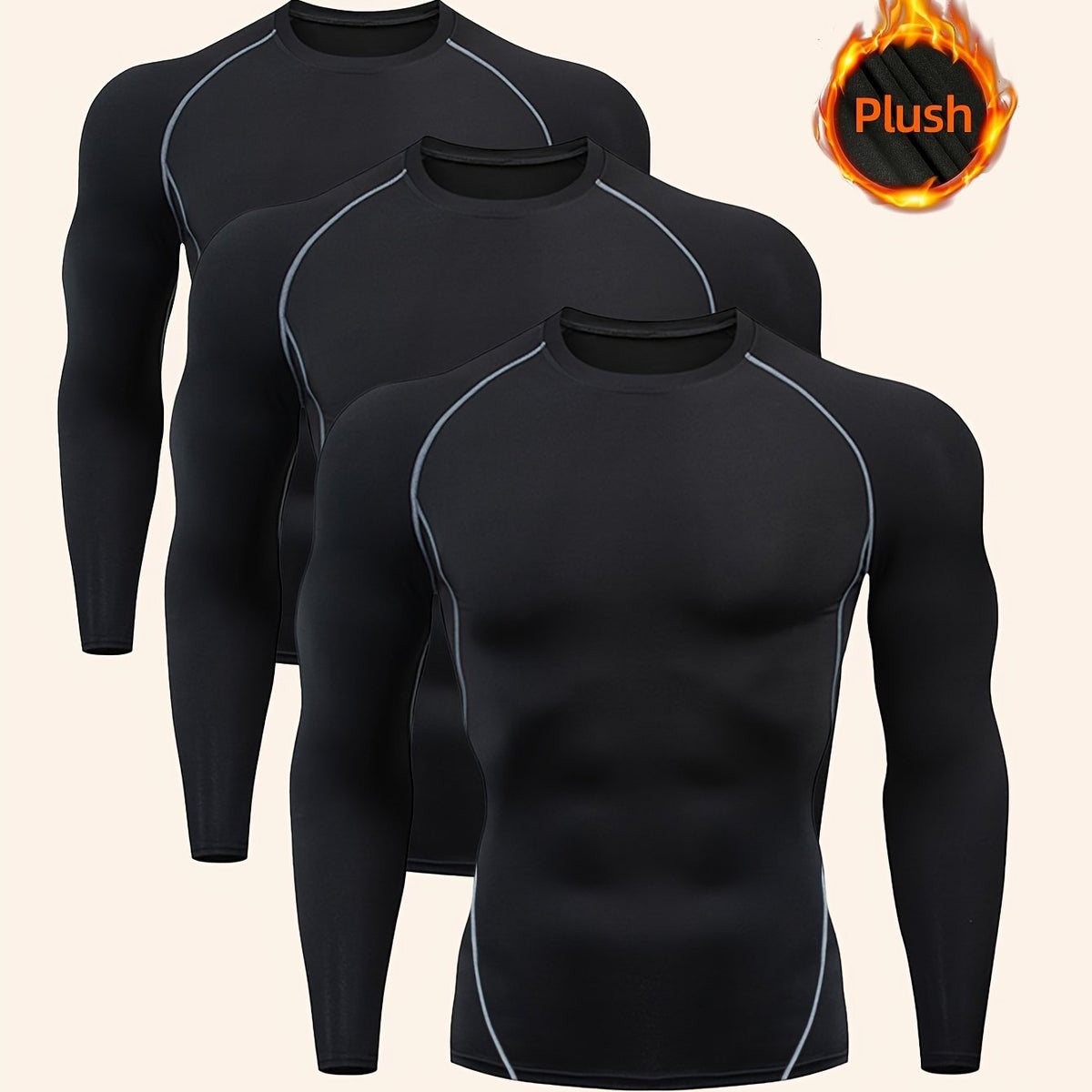 Men's Quick Drying Sweatshirt for Outdoor Gym Running - Long Sleeved Warm Top