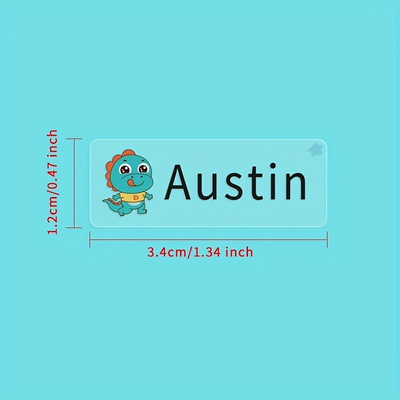 Custom Waterproof Name Sticker 3.4x1 Personalized Label for School Stationery