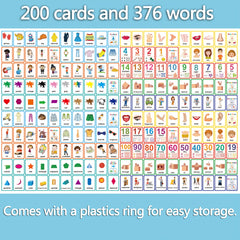 205 Colorful Learning Flashcards - High Frequency Words Vocabulary Building
