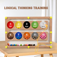 Wooden Magnetic Maze Beads Toys Logical Thinking Training Gift