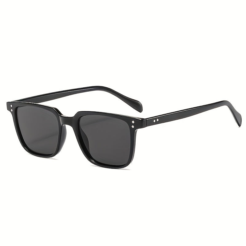 Square Frame Sunglasses For Women Men Minimalist Rivet Decor Glasses