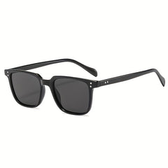 Square Frame Sunglasses For Women Men Minimalist Rivet Decor Glasses