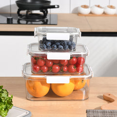 3pcs Plastic Food Storage Containers Keep Food Fresh & Organized