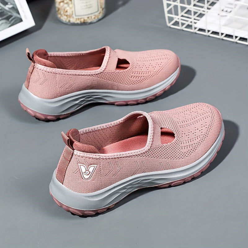 Non-slip Soft Sole Breathable Walking Shoes Slip-On Sporty Sneakers