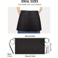 Polyester Apron Creative Waiter Apron Solid Half Body Apron Kitchen Supplies