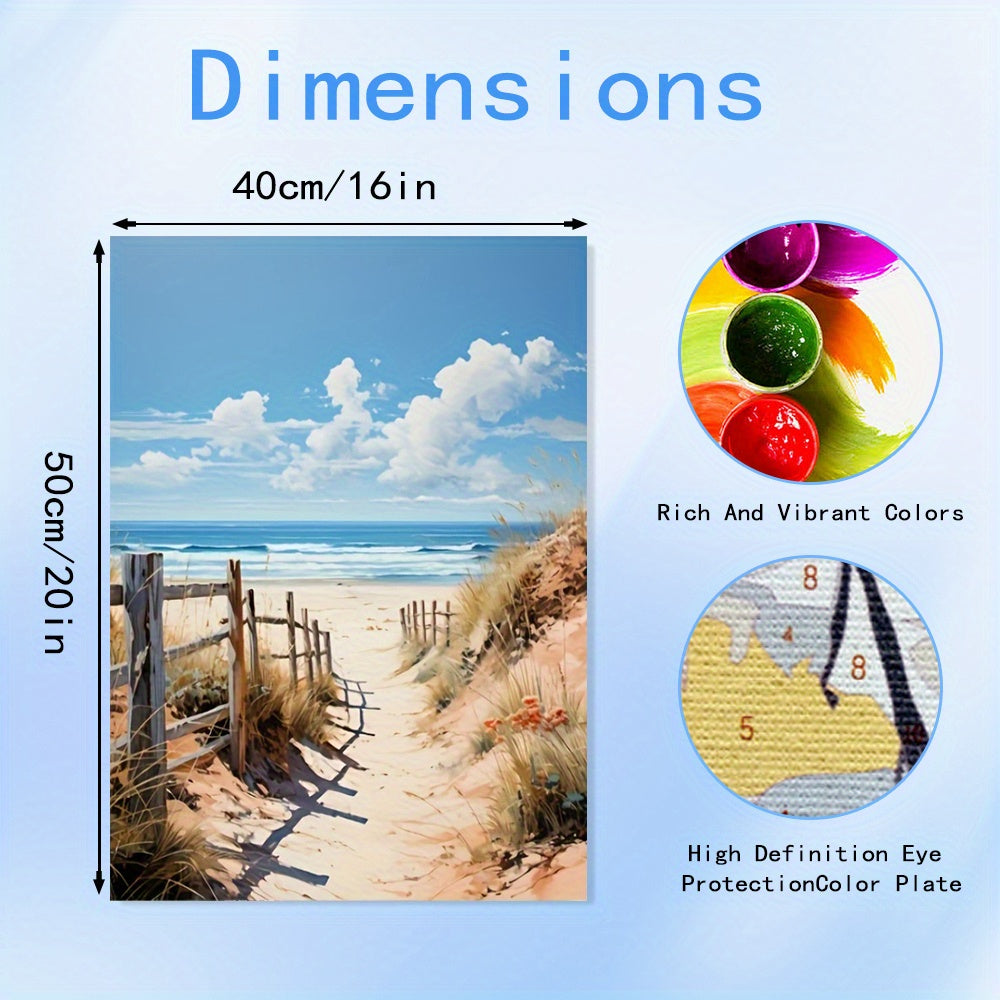 DIY Beach Seascape Paint by Numbers Kit 40x50cm