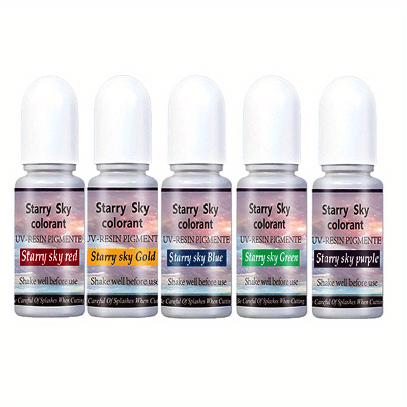 5 Colors Star Sky UV Resin Pigment Dye Epoxy Resin Crafts Jewelry DIY