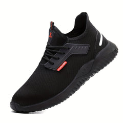 Men's Lace up Safety Shoes Waterproof Puncture Proof Work Shoes