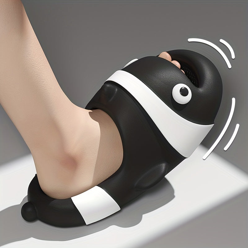Summer Thick Sole 3D Cartoon Fish Men Slippers Home Indoor Beach Slides