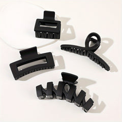 4pcs Classic Square Hair Claw Set for Women Girls