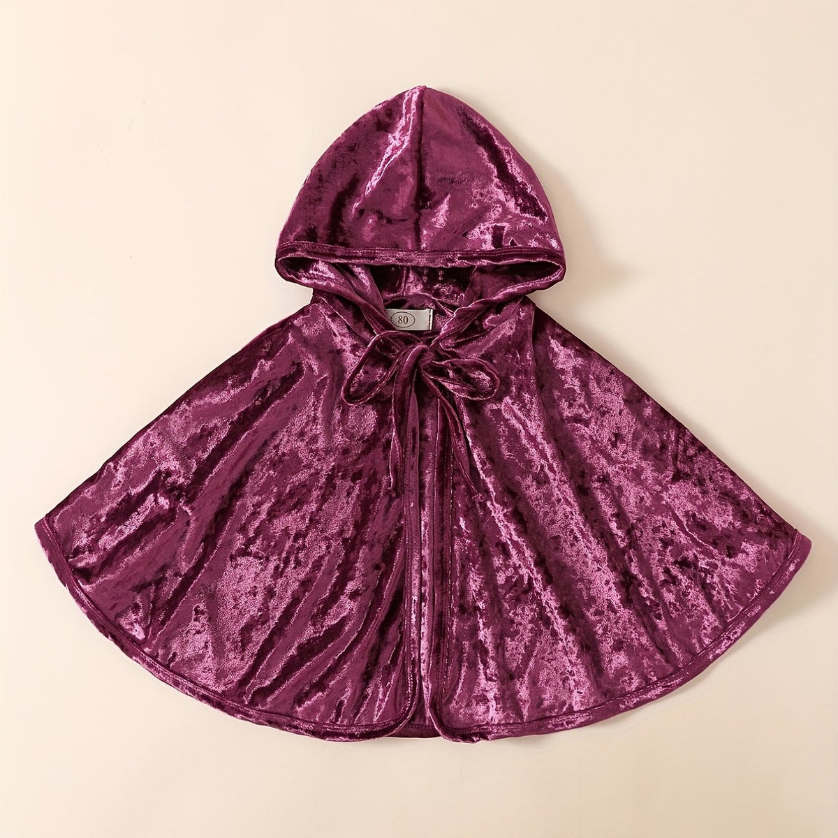 Kid's Halloween Velvet Hooded Cloak Costume
