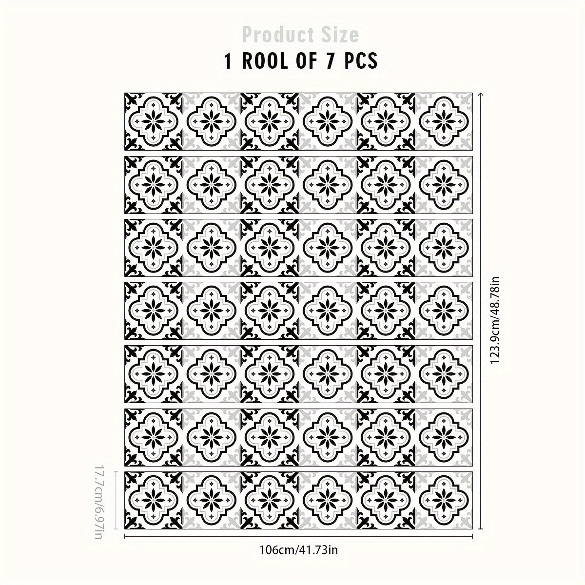 Bohemian Pattern Stair Sticker Waterproof Wallpaper