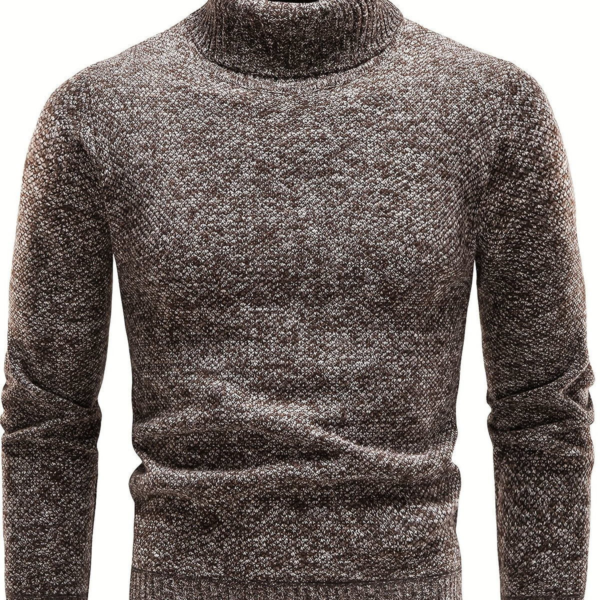 Men's Turtleneck Knit Sweater Slim Fit Pullover for Fall & Winter
