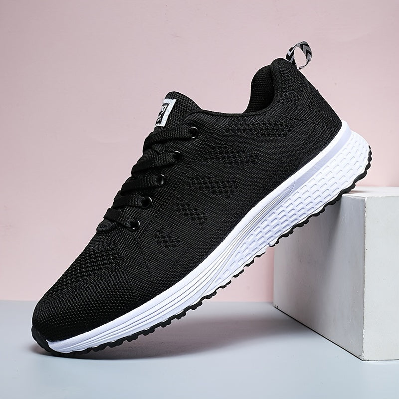 Men's Knit Anti-Skid Lace Up Casual Elevator Shoes