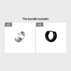 Men's Titanium Steel Ear Buckle Punk Studs